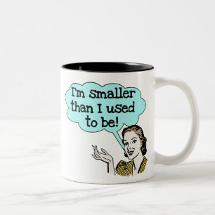 Caneca De Café Em Dois Tons Menor Do Que Eu Costumava Ser