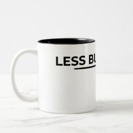 Caneca De Café Em Dois Tons Menos Mas Melhor Tipografia Minimalista
