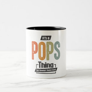 Caneca De Café Em Dois Tons Mens É um Pop Engraçado Pai Vovô