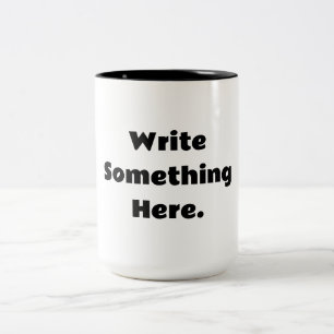 Caneca De Café Em Dois Tons Mensagem Personalizada Adicione Seu Texto Aqui