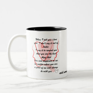 Caneca De Café Em Dois Tons mensagens de amor