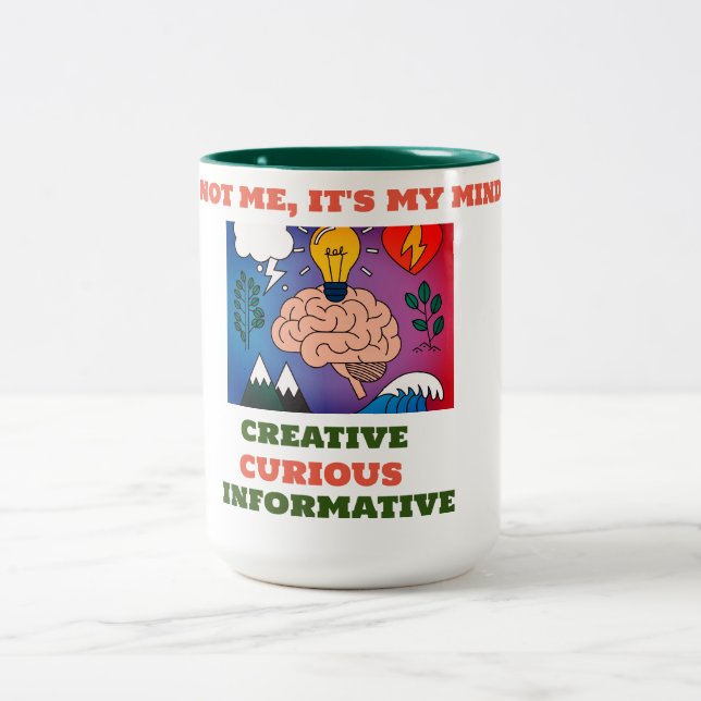 Caneca De Café Em Dois Tons Mente 15 oz. (Centro)