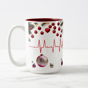 Caneca De Café Em Dois Tons Mente Alegre e Feliz — Elegante Tom Duplo Rosa e D