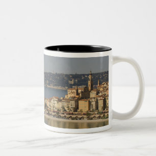 Caneca De Café Em Dois Tons Menton, Cote d'Azur, França.
