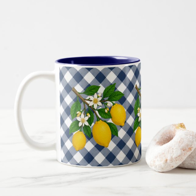 Caneca De Café Em Dois Tons Menton Lemon Two-Tone Mug (Com Donut)