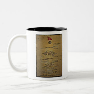 Caneca De Café Em Dois Tons Menu Titanic