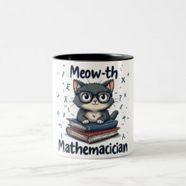Caneca De Café Em Dois Tons Meow-th Mathematician