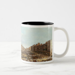 Caneca De Café Em Dois Tons Mercado de Smithfield, gravado por R.G. Reeve