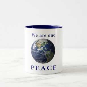 Caneca De Café Em Dois Tons Mercadorias PEACE