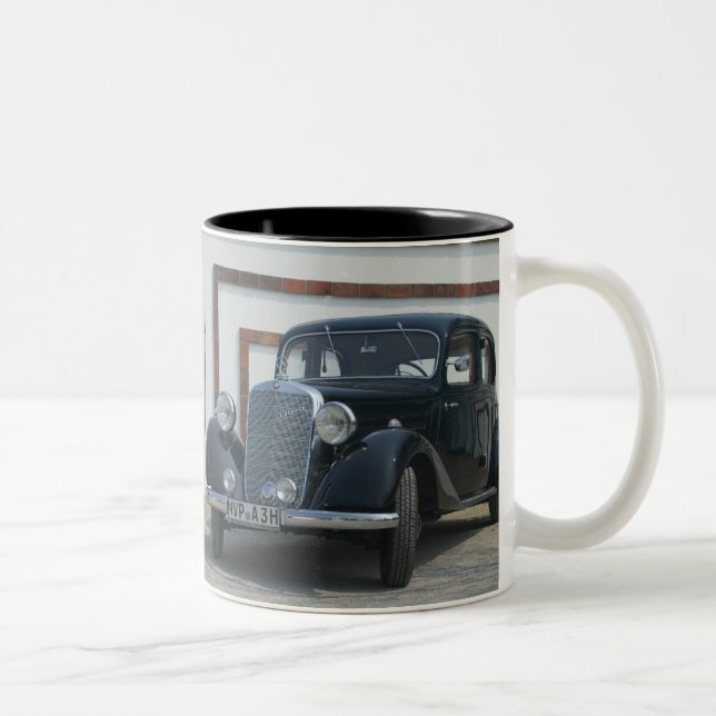 Caneca De Café Em Dois Tons mercedes antigo 3 (Direita)