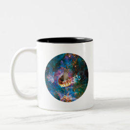 Caneca De Café Em Dois Tons Merch de Kitten Espacial