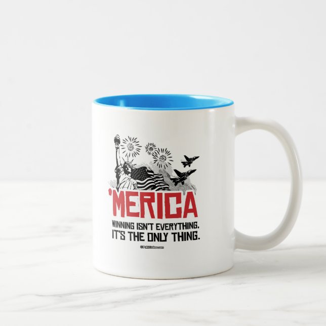 Caneca De Café Em Dois Tons Merica - Ganhar não é tudo (Direita)