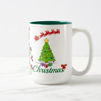 Caneca De Café Em Dois Tons Merry Christmas
