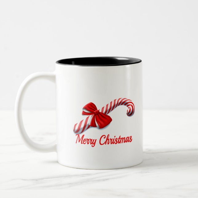Caneca De Café Em Dois Tons Merry Christmas (Esquerda)