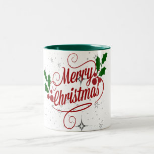 Caneca De Café Em Dois Tons Merry Christmas Mug