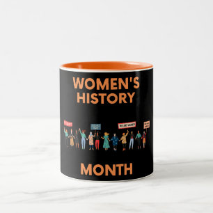Caneca De Café Em Dois Tons Mês da História das Mulheres