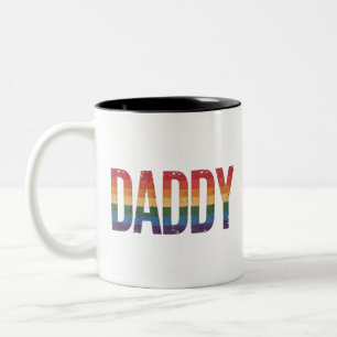 Caneca De Café Em Dois Tons Mês do Orgulho Gay do Papai LGBTQ Dia dos Pais Arc