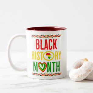 Caneca De Café Em Dois Tons Mês Negro, Juneteenth, Mês da História Negra