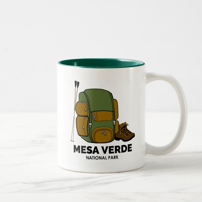Caneca De Café Em Dois Tons Mesa Verde National Park Backpack (Direita)