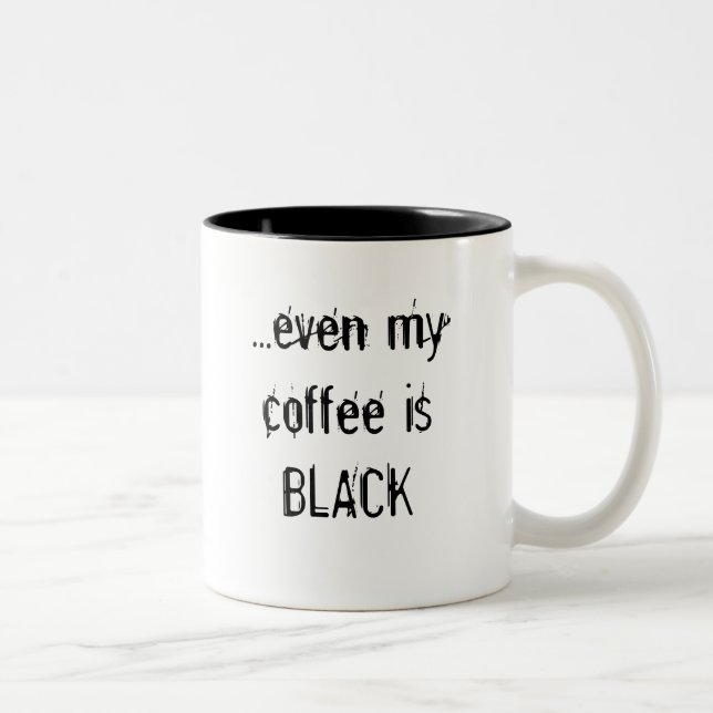 Caneca De Café Em Dois Tons Mesmo meu isBLACK do café (Direita)