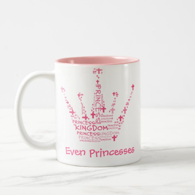 Caneca De Café Em Dois Tons Mesmo princesas Necessidade Café (Esquerda)