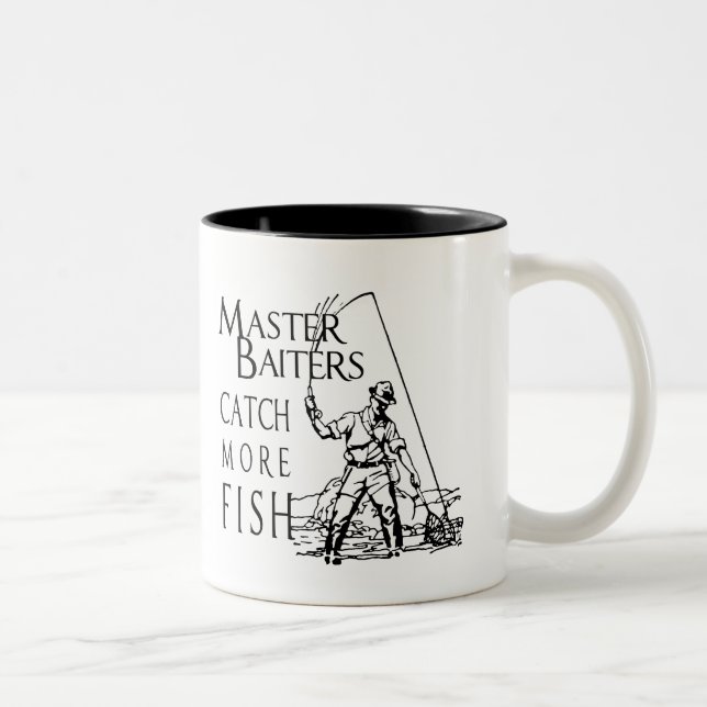 Caneca De Café Em Dois Tons MESTRE-BAITERS CAPTURA MAIS T-shirt DE PEIXE (Direita)