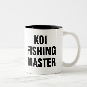 Caneca De Café Em Dois Tons Mestre da Pesca de Koi