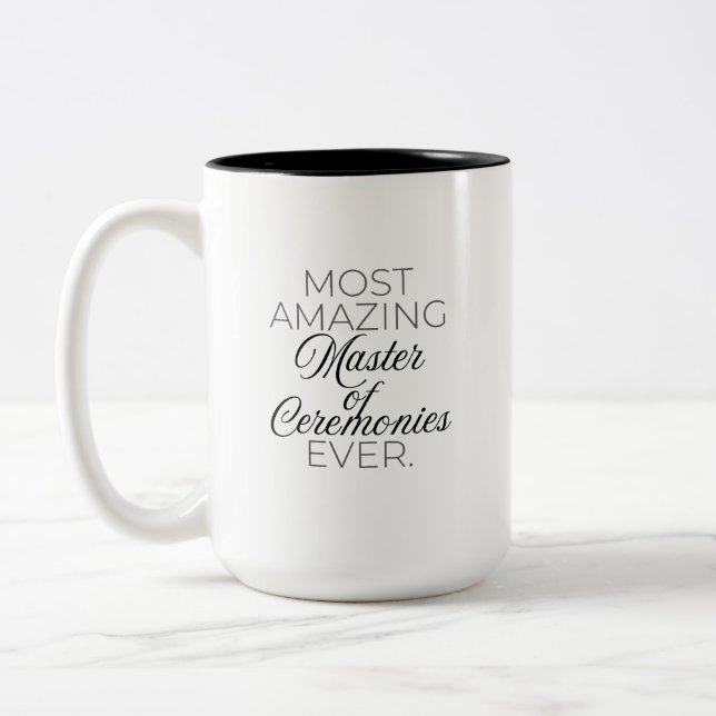 Caneca De Café Em Dois Tons Mestre de Cerimônias (Esquerda)
