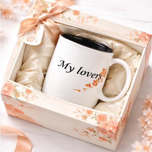 Caneca De Café Em Dois Tons Meu amante (Criador carregado)