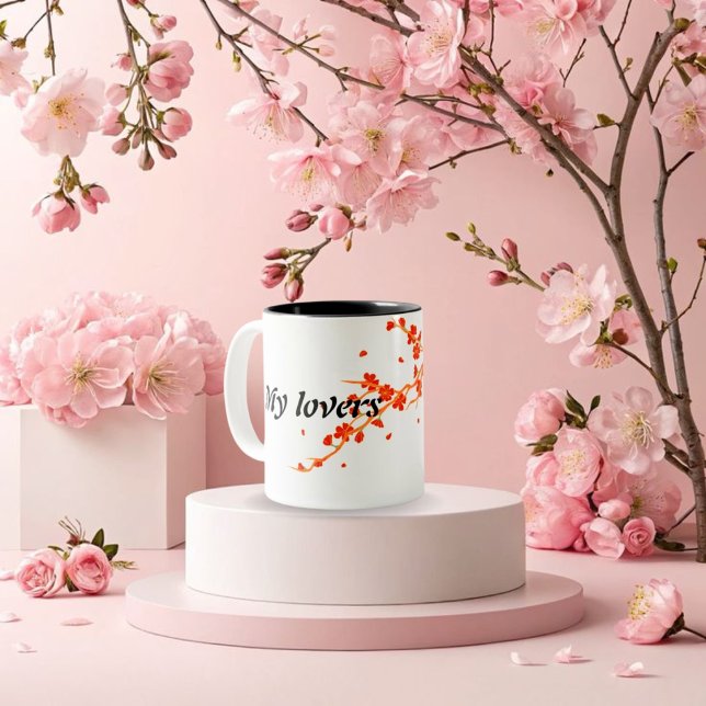 Caneca De Café Em Dois Tons Meu amante (Criador carregado)