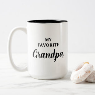 Caneca De Café Em Dois Tons Meu Avô Favorito, Dia de os pais moderno engraçado