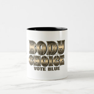 Caneca De Café Em Dois Tons Meu Corpo Minha Escolha Dourada