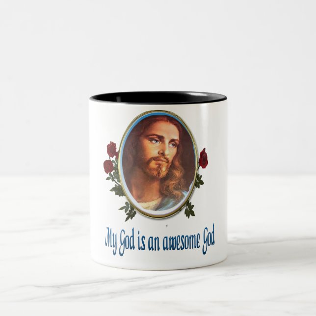 Caneca De Café Em Dois Tons Meu Deus é um Deus incrível presentes (Centro)