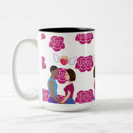 Caneca De Café Em Dois Tons Meu dia dos namorados.