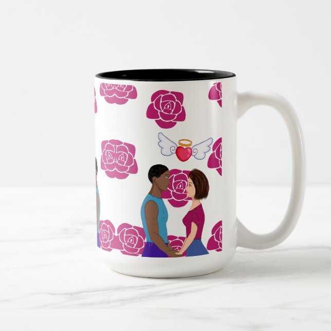 Caneca De Café Em Dois Tons Meu dia dos namorados. (Direita)