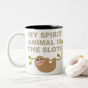 Caneca De Café Em Dois Tons Meu Espírito Animal é a Lama
