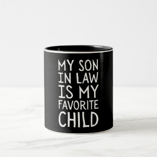 Caneca De Café Em Dois Tons Meu Genro É Meu Filho Favorito - Humor Familiar