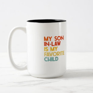 Caneca De Café Em Dois Tons Meu Genro é Meu Filho Favorito, Sogra
