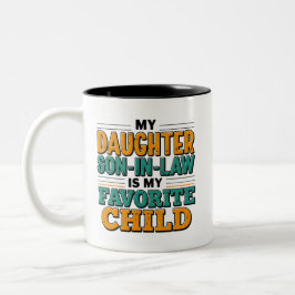 Caneca De Café Em Dois Tons Meu Genro é Meu Filho Favorito Substituindo a Filh