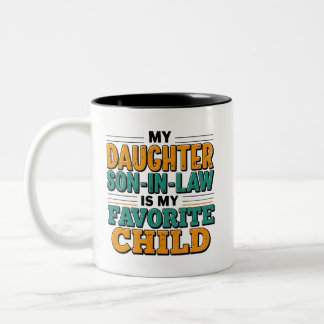 Caneca De Café Em Dois Tons Meu Genro é Meu Filho Favorito Substituindo a Filh