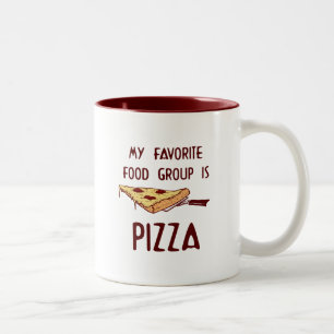 Caneca De Café Em Dois Tons Meu grupo de comida favorito é pizza