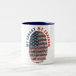 Caneca De Café Em Dois Tons Meu Legado, Minha Liberdade