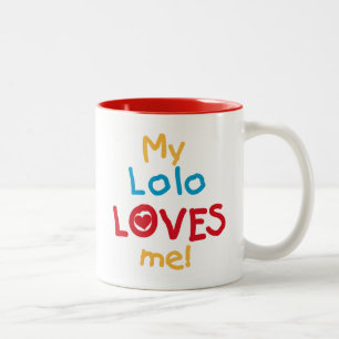 Caneca De Café Em Dois Tons Meu Lolo me ama T-shirts e presentes