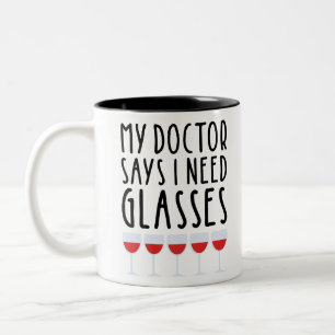 Caneca De Café Em Dois Tons Meu Médico Diz Que Eu Preciso de Óculos