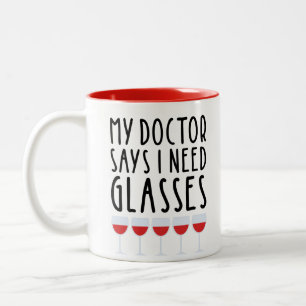 Caneca De Café Em Dois Tons Meu Médico Diz Que Preciso De Óculos