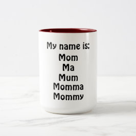 Caneca De Café Em Dois Tons Meu nome é