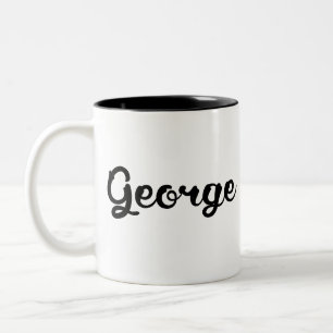 Caneca De Café Em Dois Tons Meu nome é George