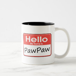 Caneca De Café Em Dois Tons Meu nome é PawPaw