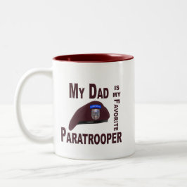 Caneca De Café Em Dois Tons Meu Pai é meu Paraquedista Favorito