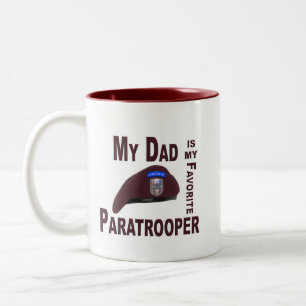 Caneca De Café Em Dois Tons Meu Pai é meu Paraquedista Favorito